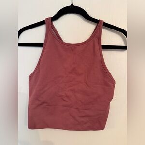 Women's Ribbed Tank Top - Dusty Pink